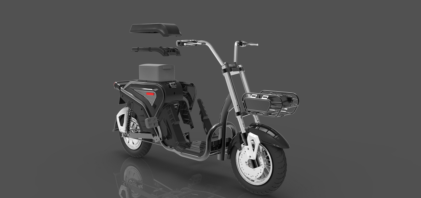 外賣電動車外觀設(shè)計(jì)-結(jié)構(gòu)設(shè)計(jì)-造型設(shè)計(jì)